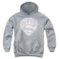 Superman Man of Steel Shield Athletic Heather Youth Hoodie