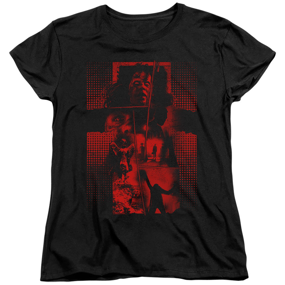 The Exorcist Red Collage Womens T-Shirt