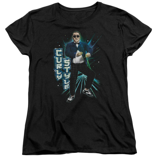 The Three Stooges Curly Style Womens T-Shirt