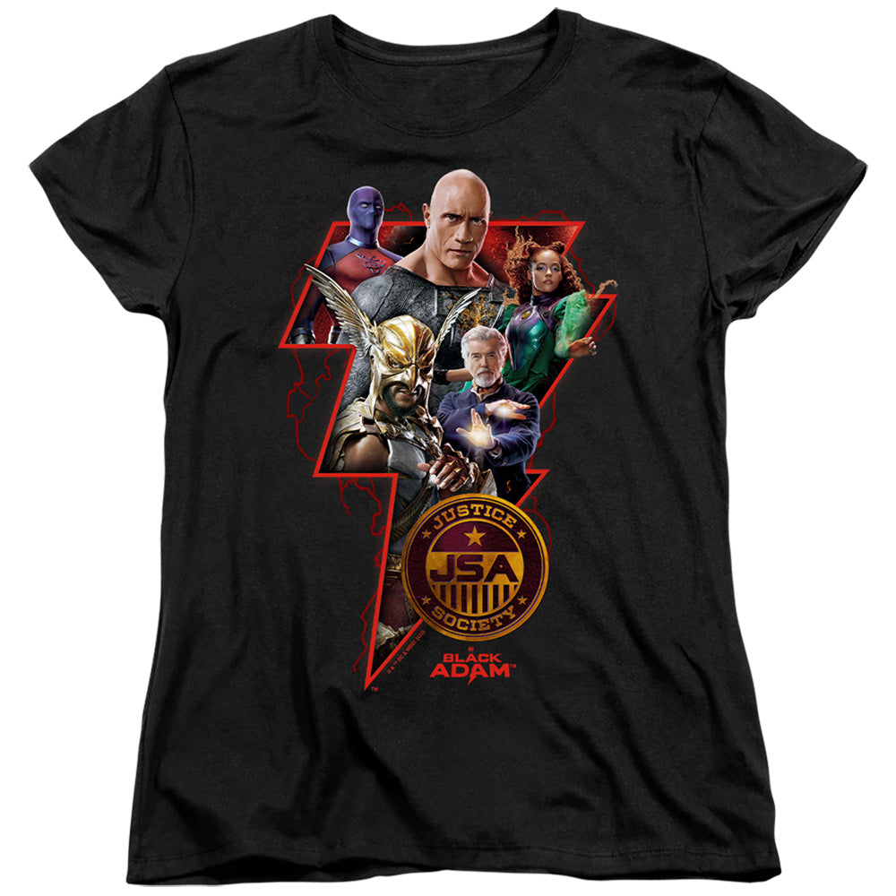 Black Adam Black Adam Character Bolt Womens T-Shirt