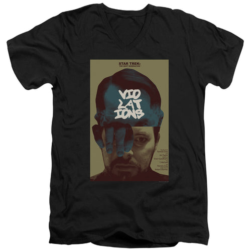 Star Trek Violations Black V-Neck T-Shirt