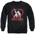 Betty Boop Scrolling Hearts Crewneck Sweatshirt