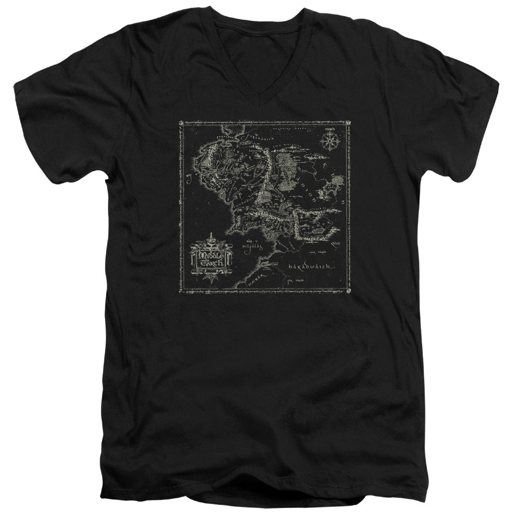 Lord of the Rings Map Of Me V-Neck T-Shirt