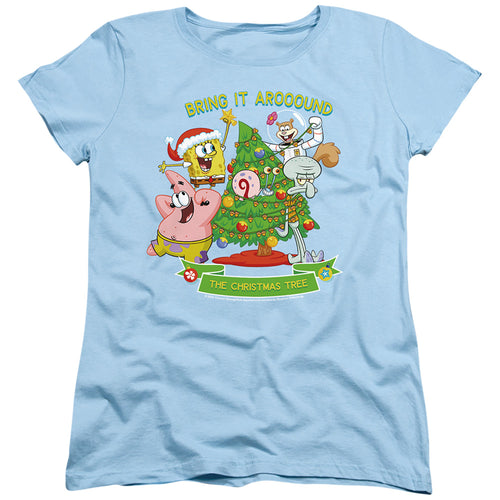 Spongebob Squarepants Aroooound the Christmas Tree Patrick Womens T-Shirt
