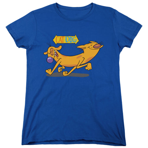 CatDog Happy Paws Womens T-Shirt