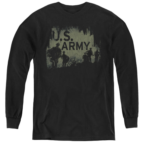 US Army Soldiers Silhouette Youth Long Sleeve T-Shirt