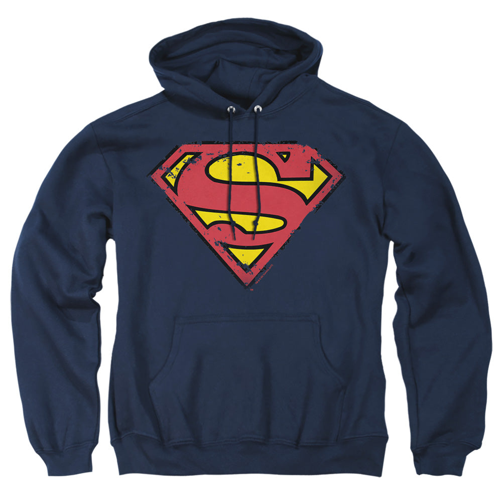 Superman Distressed Shield Pullover Hoodie