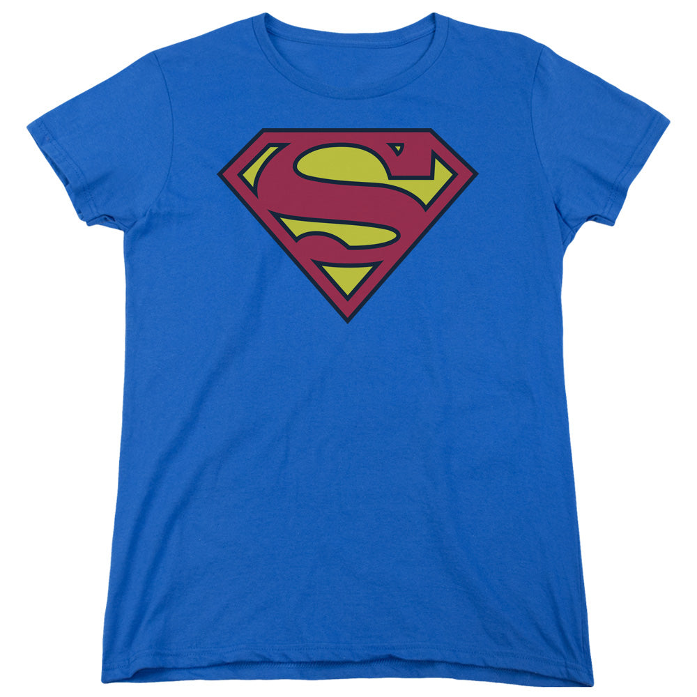 Superman Classic Logo Royal Womens T-Shirt