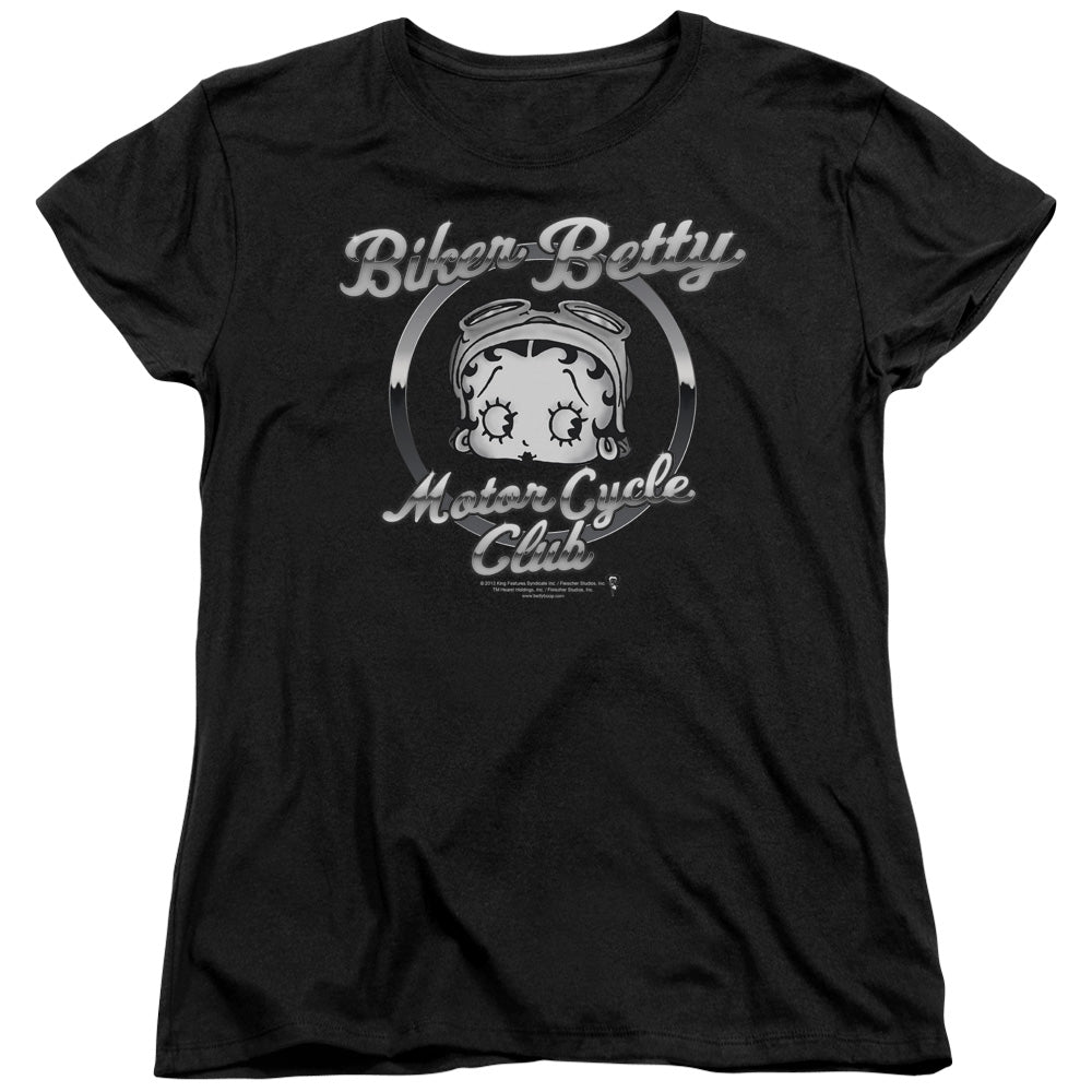 Betty Boop Chromed Logo Womens T-Shirt