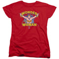 Wonder Woman Flying Through Womens T-Shirt