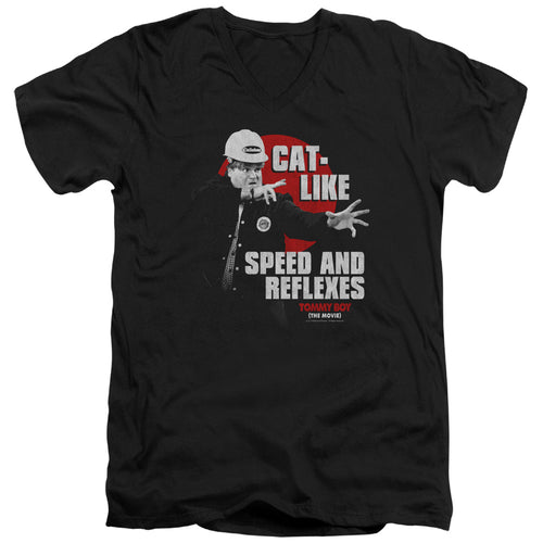 Tommy Boy Cat Like Speed and Reflexes V-Neck T-Shirt