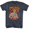 He-Man Circle Masters of the Universe t-shirt in navy heather
