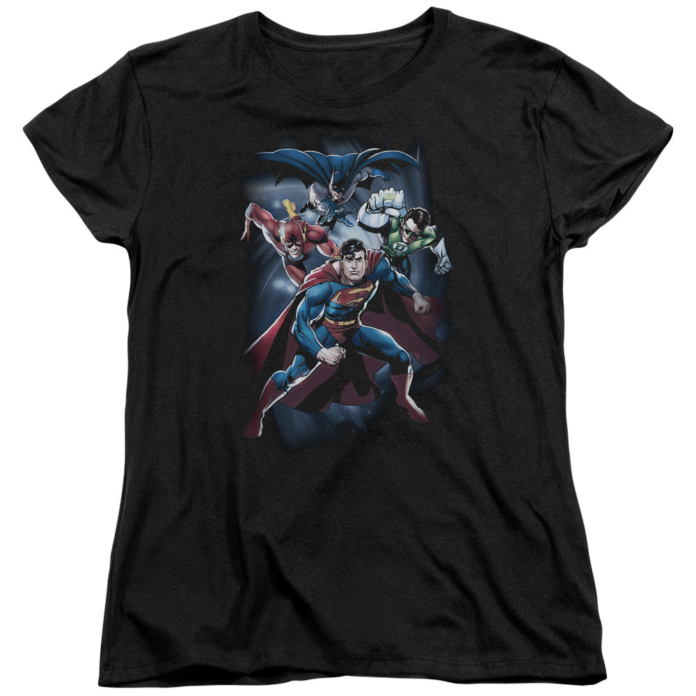 Justice League Cosmic Crew Womens T-Shirt
