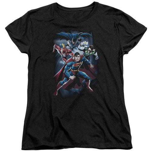 Justice League Cosmic Crew Womens T-Shirt