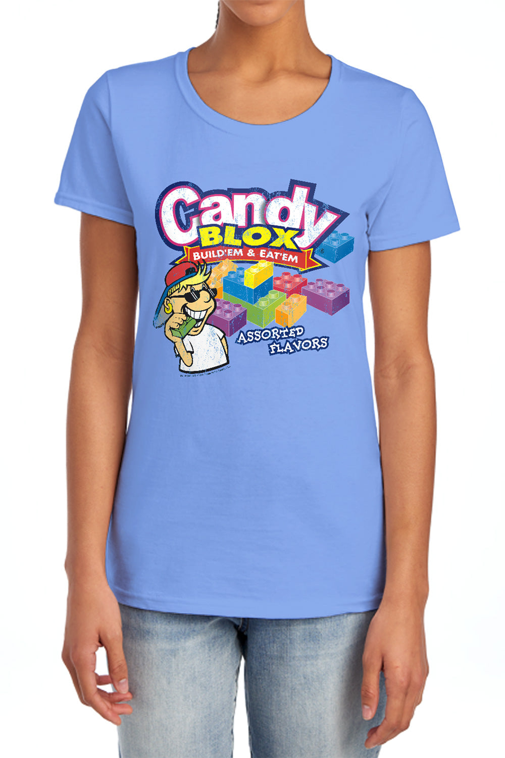 Dubble Bubble Candy Blox Womens T-Shirt