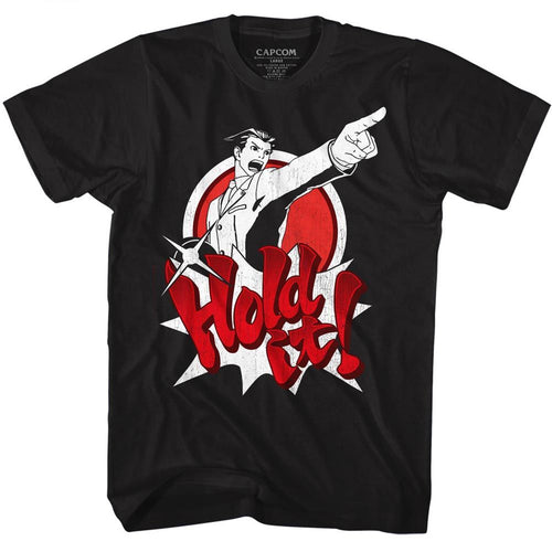 Black Ace Attorney t-shirt featuring Japanese Ace Attorney Gyakuten Saiban typography