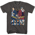 Smoke gray Ace Attorney t-shirt featuring Choose Your Fighter Ace Attorney character select smoke