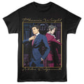 Black Ace Attorney t-shirt featuring Wright and Edgeworth attorney prosecutor portrait