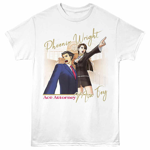 Wright and Fey Ace Attorney t-shirt in white