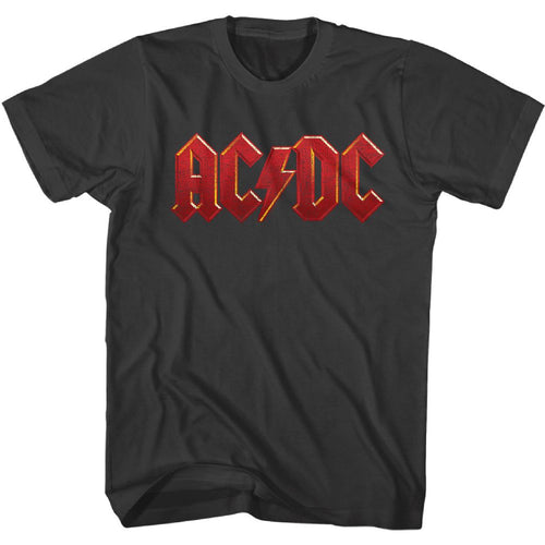 Smoke gray AC/DC t-shirt featuring Distressed road AC/DC vintage design
