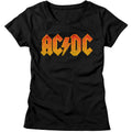AC/DC Ladies T-Shirt - Distress Orange
