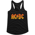 AC/DC Ladies Racerback - Distress Orange
