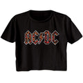 AC/DC Ladies Crop Top - Leopard Print