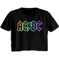 AC/DC Ladies Crop Top - Rainbow Logo