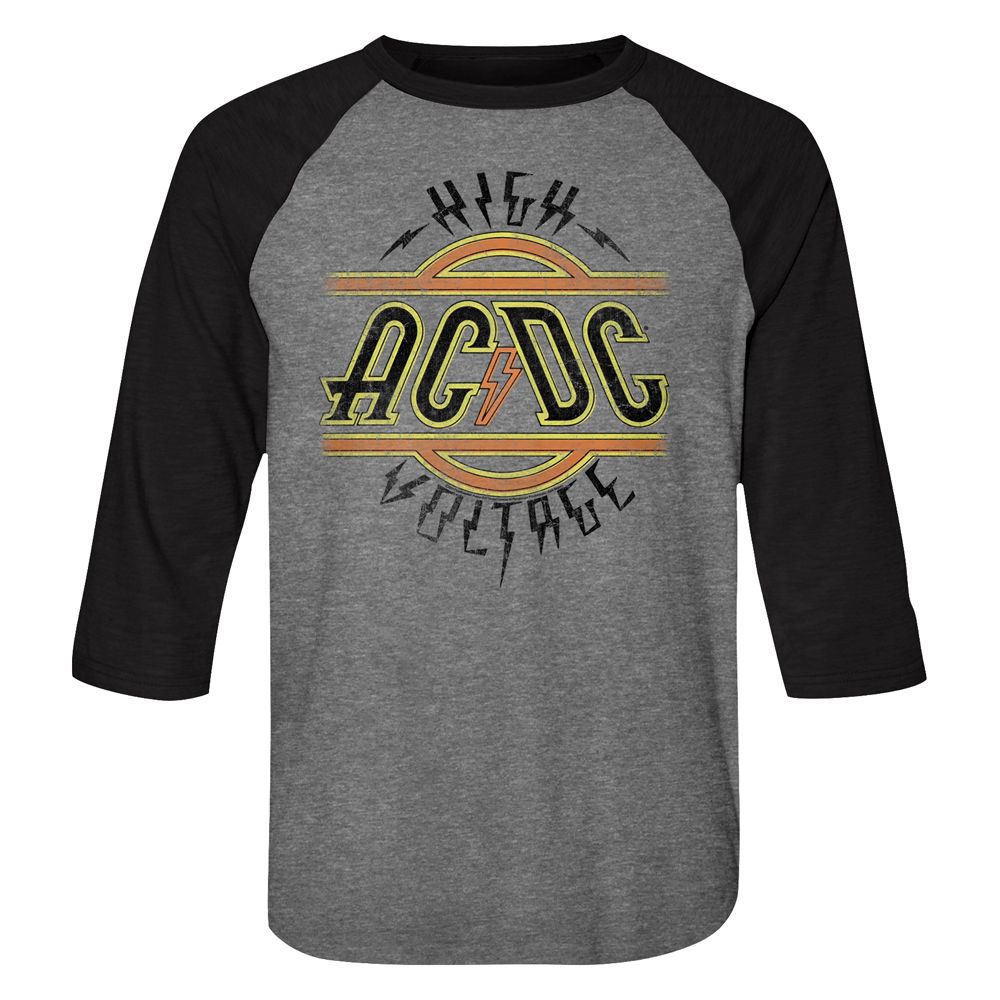 AC/DC 3/4 Raglan - High Voltage