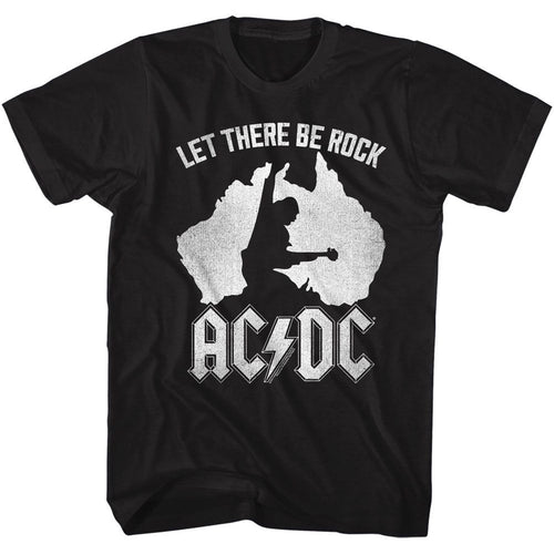 Black AC/DC t-shirt featuring AC/DC Australian heritage design