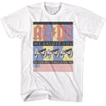 White AC/DC t-shirt featuring For Those About to Rock flag salute design