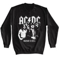 Black AC/DC sweatshirt featuring AC/DC black and white Highway to Hell era band photo