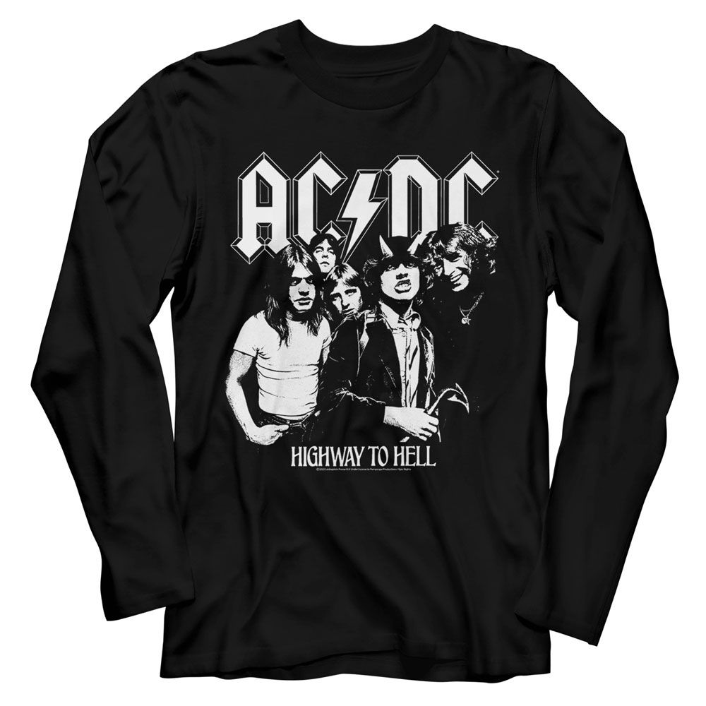 AC/DC Long Sleeve T-Shirt - BW Highway Photo