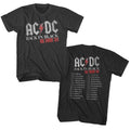 Smoke gray AC/DC t-shirt featuring Back in Black UK tour shirt vintage design