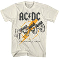 Natural AC/DC t-shirt featuring AC/DC flashy cannons stage design For Those About to Rock