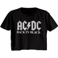 AC/DC Ladies Crop Top - Back in Black