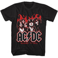 Black AC/DC t-shirt featuring Highway to Hell two-tone color block design