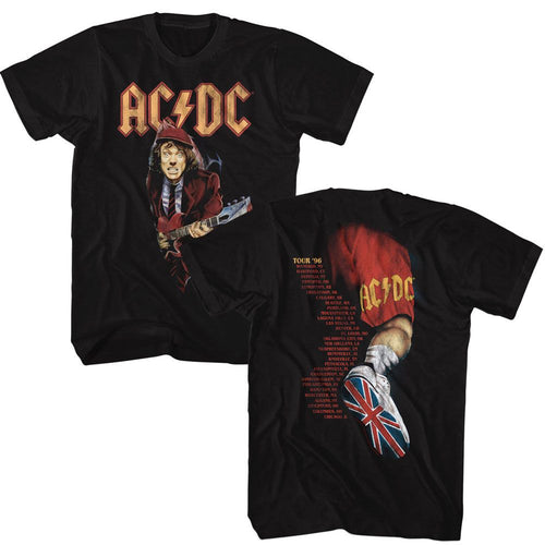 Black AC/DC t-shirt featuring AC/DC 1996 Ballbreaker tour design