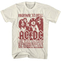 Natural AC/DC t-shirt featuring AC/DC Long Beach California tour design