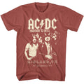 Terracotta AC/DC t-shirt featuring Highway to Hell Texas tour shirt design