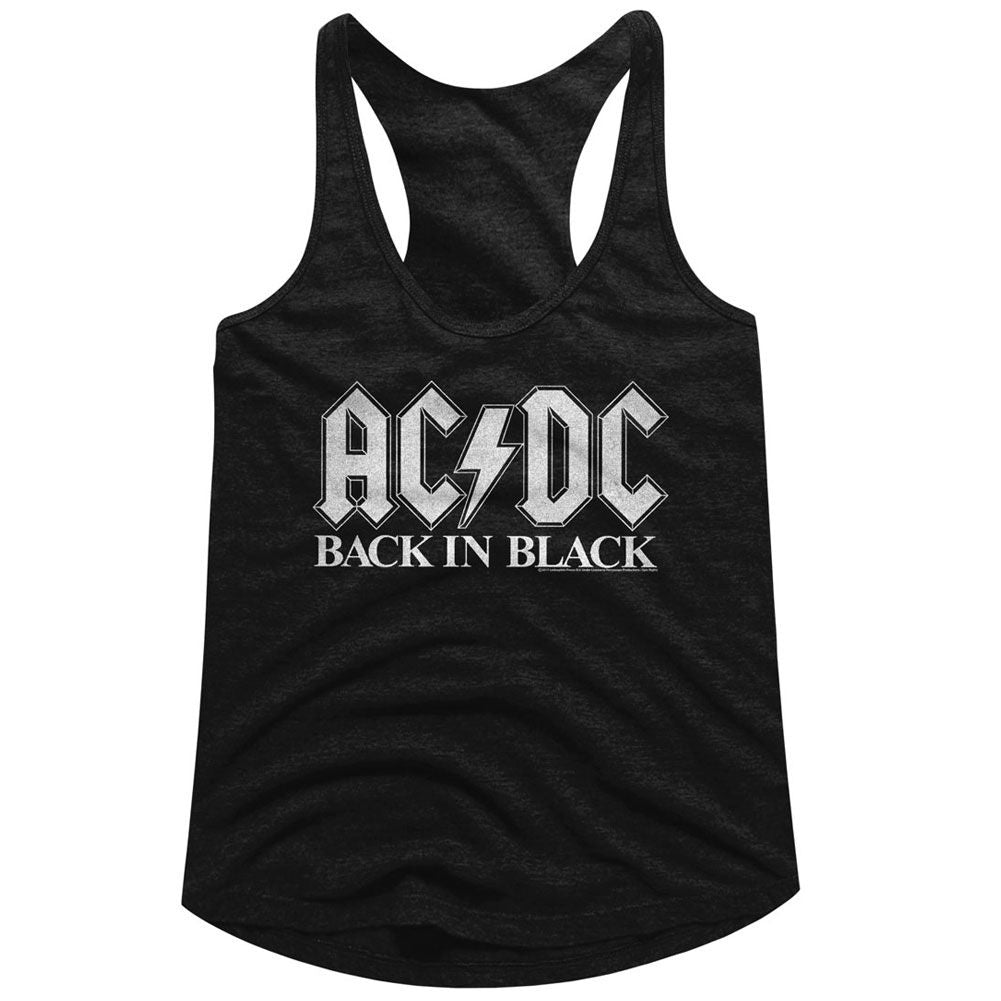 AC/DC Ladies Racerback - Back in Black