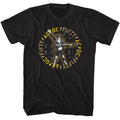 Black AC/DC t-shirt featuring AC/DC 50 years anniversary design