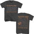 Smoke gray AC/DC t-shirt featuring AC/DC Europe 1980 Back in Black tour