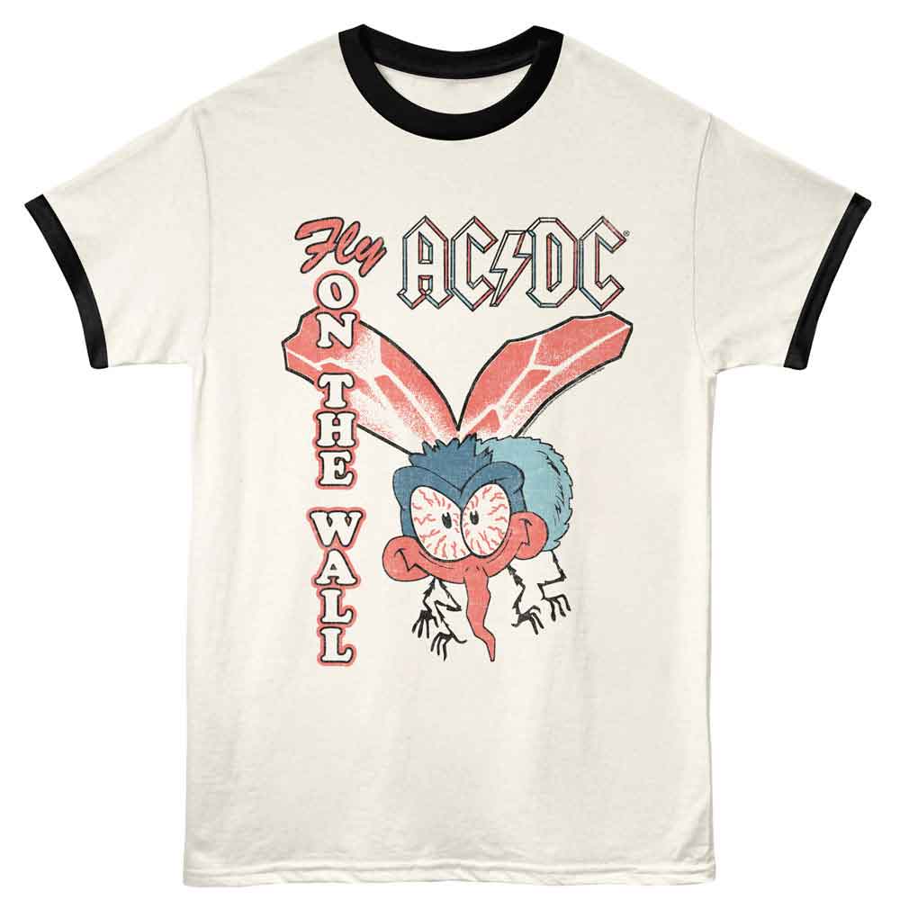 AC/DC Ringer T-Shirt - Fly On Wall