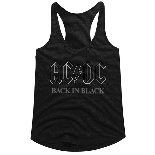 AC/DC Ladies Racerback - Back in Black