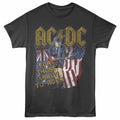 Smoke gray AC/DC t-shirt featuring AC/DC Australia USA flags design