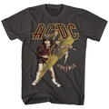 Smoke gray AC/DC t-shirt featuring High Voltage debut album AC/DC design
