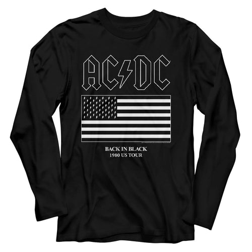 AC/DC Long Sleeve T-Shirt - Us Tour Flag
