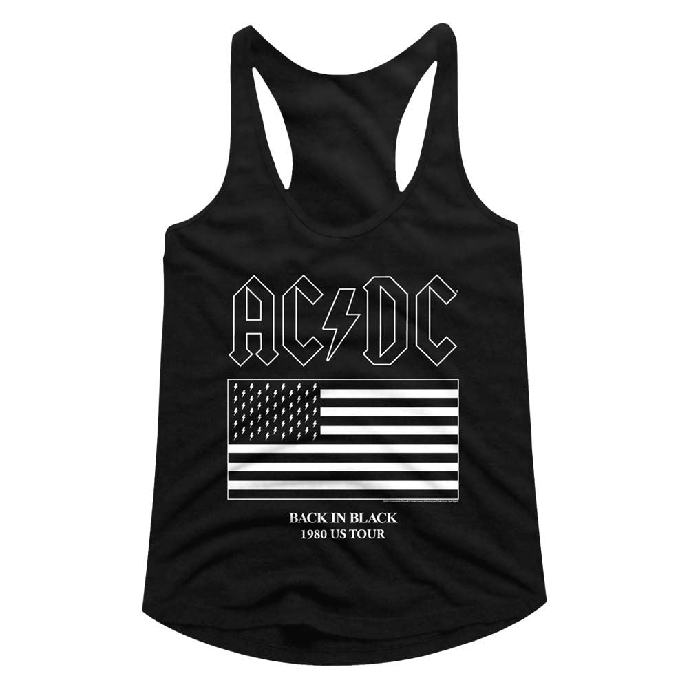 AC/DC Ladies Racerback - Us Tour Flag