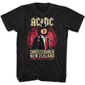 Black AC/DC t-shirt featuring AC/DC New Zealand tour design